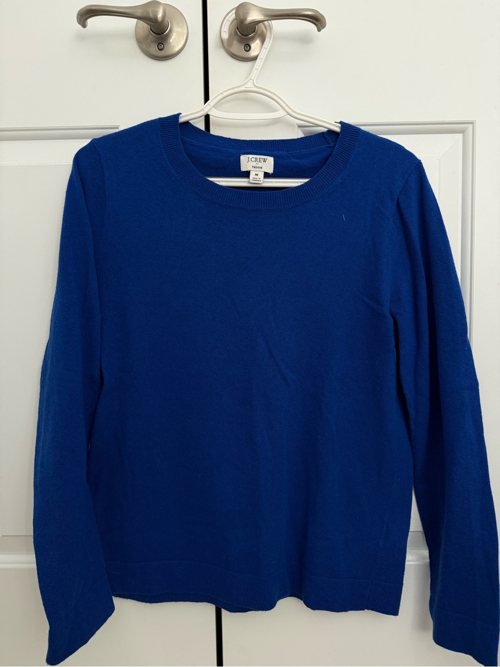 J. Crew Classic Scoopneck Sweater in Cobalt Blue